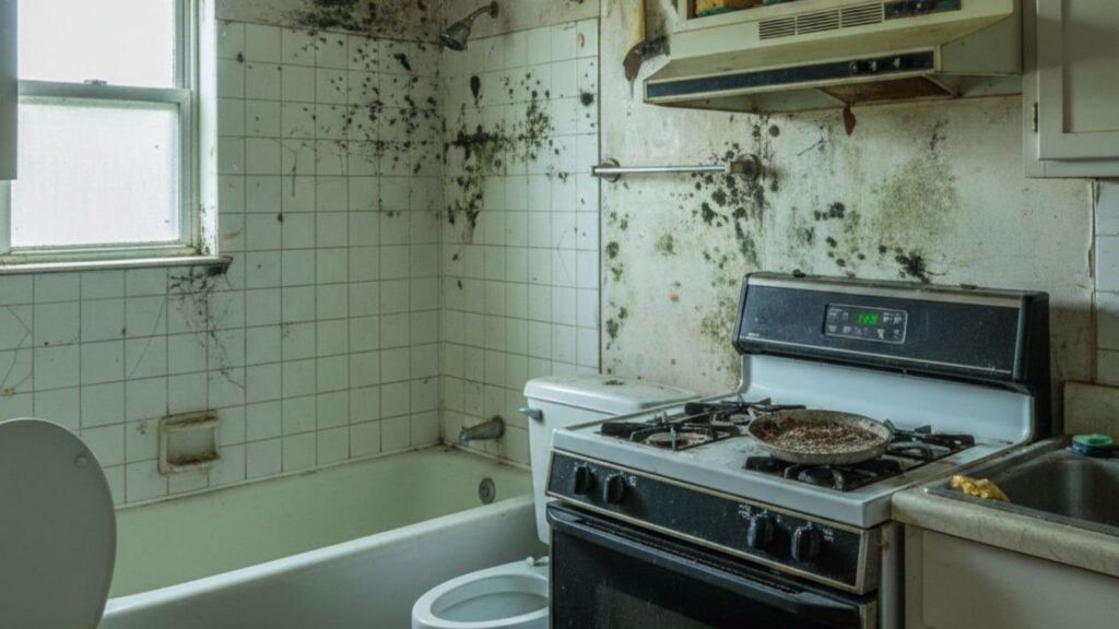 Ensure proper ventilation in bathrooms and kitchens